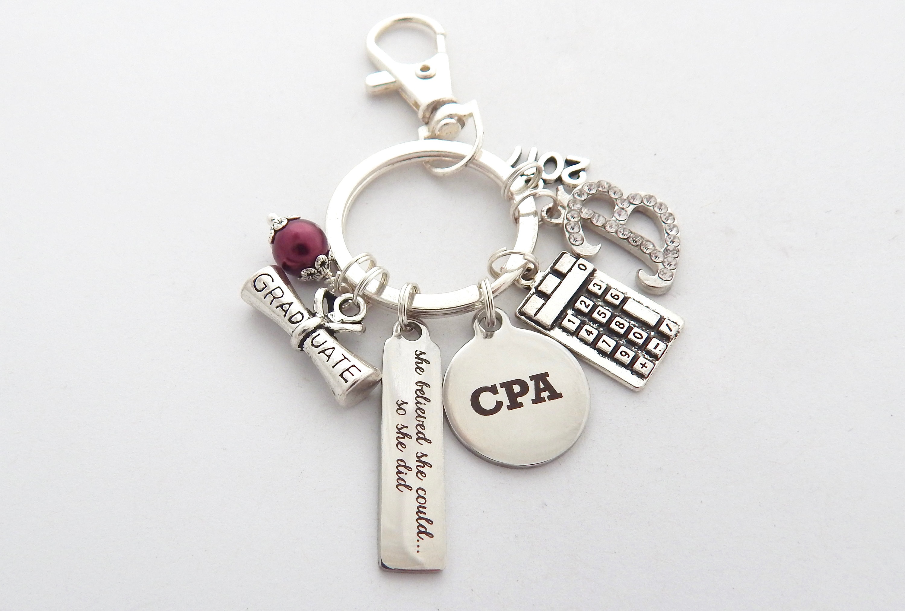 Personalized CPA Keychaincpa Graduation Gift Accountant Etsy Australia