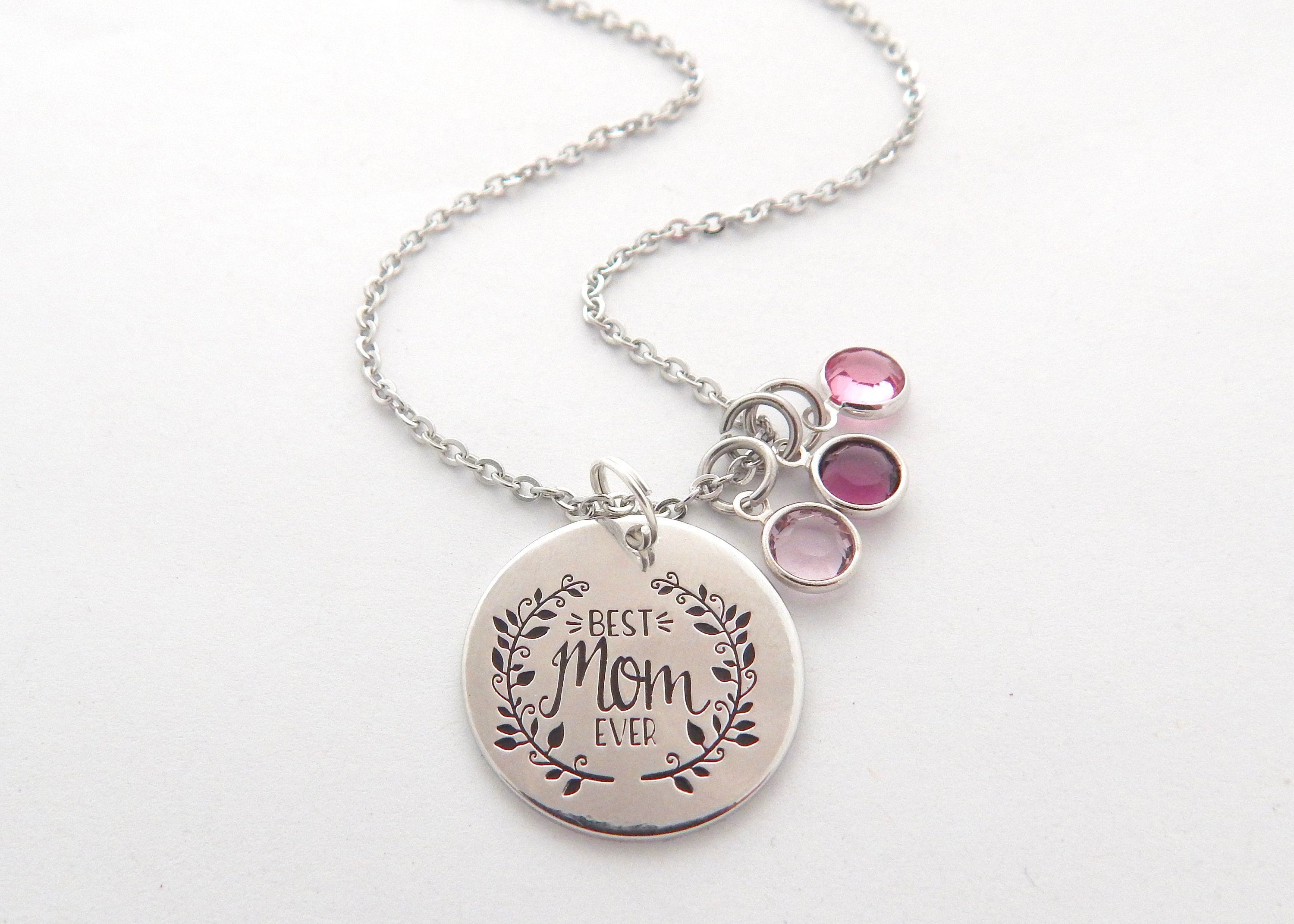 Maman collier bijoux de pierres de naissance meilleure maman | Etsy