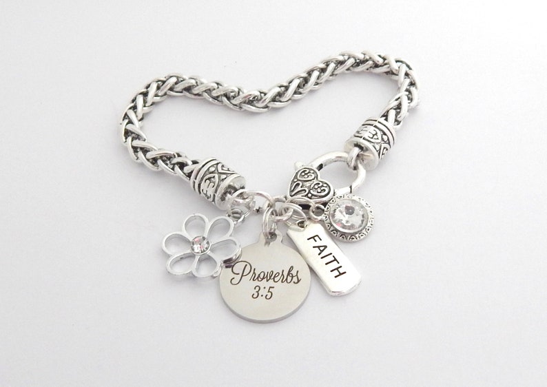 PHILIPPIANS 4:13 Scripture Jewelry, Bible Verse Bracelet, RELIGIOUS Gift, APPRECIATION Gift, Christian Jewelry, Encouragement Gift Faith Proverbs 3:5