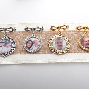 Groom gift Wedding Lapel Boutonnière Gift Graduation Pin, Memory of Mom and Dad Memorial pin, Custom Photo Lapel Pin, lapel pin, Funeral Pin