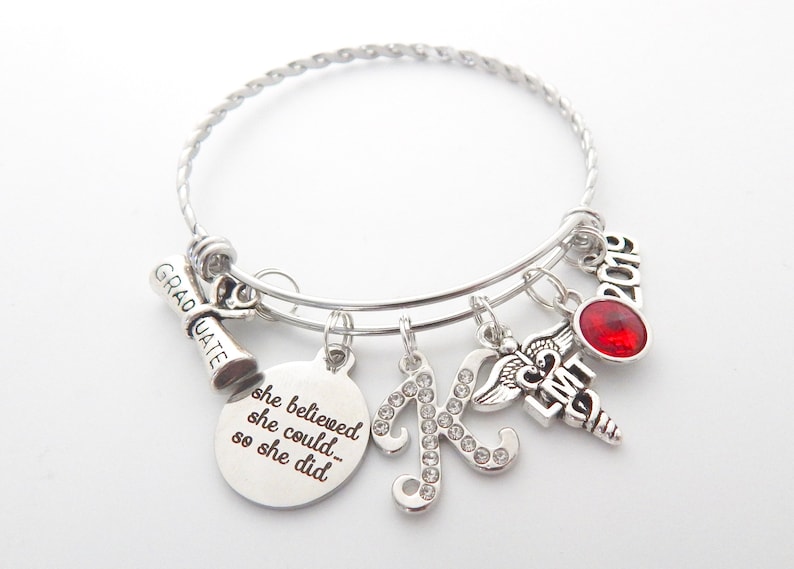 DPT Graduate Gift-Doctor of Physical Therapy Graduation Bracelet,-Physical Therapist Jewelry-Doctor Grad-Medical Charm Bracelet-DPT Gift