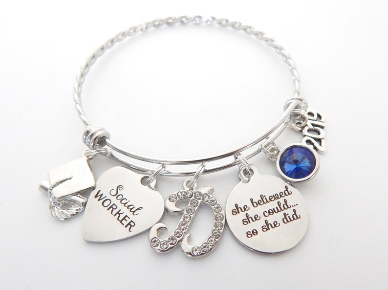 Gifts for Counselor graduates Counselor Graduate Gift Counselor Bangle COUNSELOR BRACELET 2019 College Graduation Counselor Gift