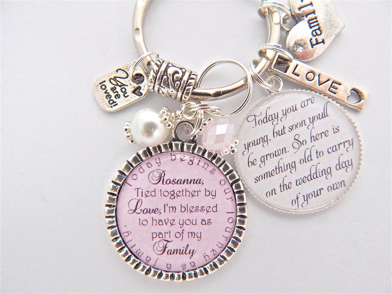 Half Sister Gift Personalized Family Jewelry-Family Gift BLENDED FAMILY Wedding STEPDAUGHTER Gift-Family Jewelry Marriage made you family