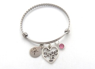 Braccialetto 16 Anni Con Pietre Naturali – Regalo Di Compleanno Per Ragazza – Figlia, Nipote, Amica – Confezione Regalo