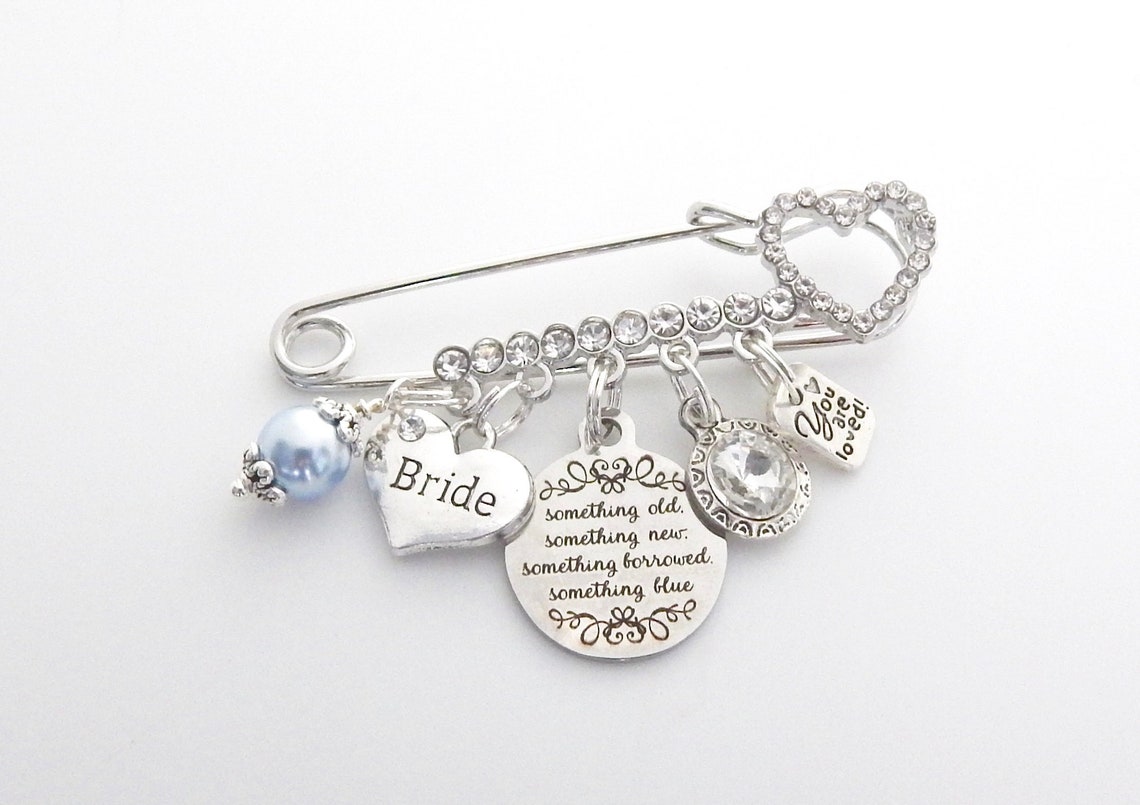 Bridal Pin-Something BLUE Something NEW Bridal Pin Daughter image 1