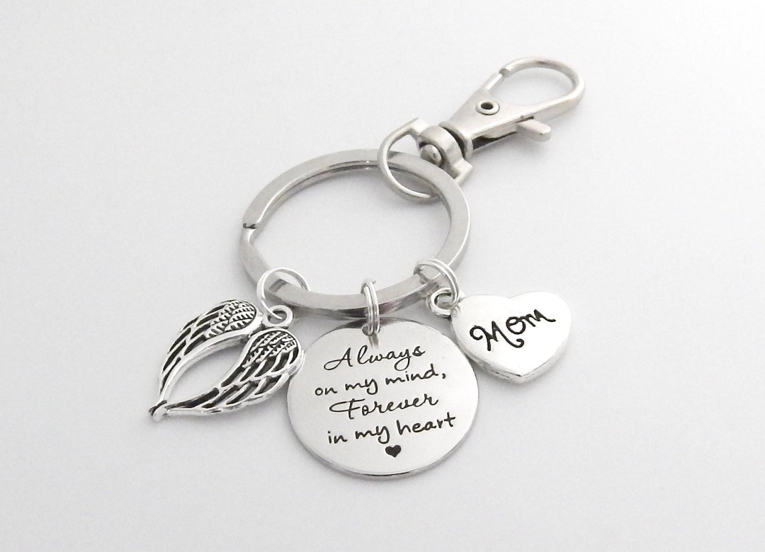 Memorial Keychain Sympathy Gift- Mother Mom Dad-loss of Loved One-mom ...