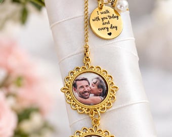 Custom Photo Wedding Bouquet Charm, Personalized Memorial Photo Boequet, Bouquet flower Charm  Bride Gift, Wedding Remembrance Gift