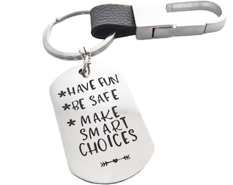 New Driver Have Fun Drive Safe Keychain Teenage Driver Keychain Sweet 16 Daughter Son Key Ring Gifts 16th Birthday From Mom Dad Grandma