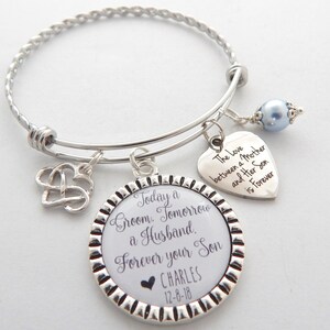 MOTHER of the Bride Charm Bracelet-gift From Bride to - Etsy