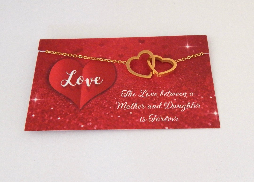 GOLD Heart Chain Necklace, Heart Choker, Heart Jewelry, Red Heart