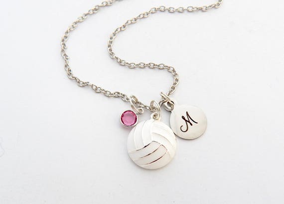 Volleyball Necklace, VOLLEYBALL Gift, Personalized Sports neckalce Volleyball Team Gift, Girls Volleyball Team jewelry, Volleyball Coach
