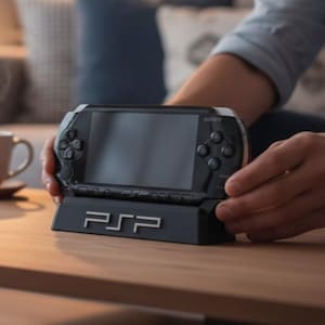 Konsolenständer für PSP 1000, 2000 und 3000 – 3D-gedruckter Display-Sockel, Schreibtischdekoration, Geschenkidee für PlayStation Portable