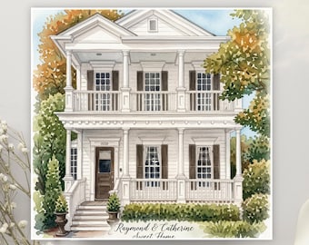 Home portrait, portrait from photo house painting, sweet home sign, house portrait, Watercolor Illustration , watercolor painting