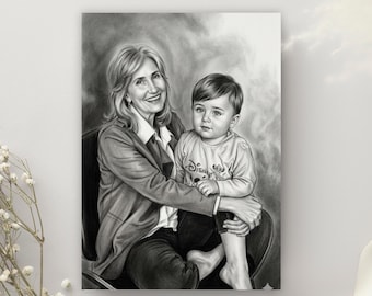Realistic Photo Merge | Custom Memorial Portrait for Families | mother father gift | Add a Missing or Deceased Person to Any Picture