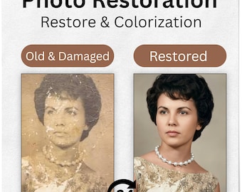 Photo Restoration Service | Ancestry Photo Gift | Same Day Photo Fix | Restore & Colorize Old Damaged Photos