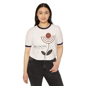 Bloom floral minimalist design T-Shirt | ringer tee