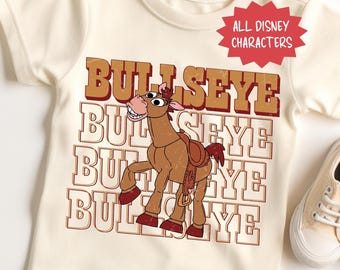 Toy Story Bullseye T-Shirt, Disney Toy Story Sweatshirt, Disneyland Westernhemd, Individuelles Disney Kinder-T-Shirt, Partner-Shirts für Gruppen
