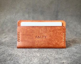 Ultra Minimalist Unisex Cardholder BASIC | Everyday Casual Wallet | Rustic | Boho | Italian Pueblo Leather