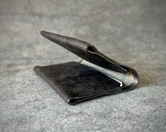 Ultra Minimalist Unisex Bifold Cardholder DOUBLE | Everyday Casual Wallet | Rustic | Boho | Italian Pueblo Leather