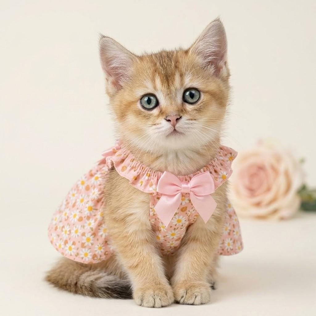 cats pink bamboo dress I Love Cats Pink Bamboo Girls Twirl Dress