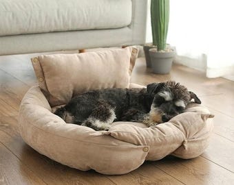 3-in-1 Soft Cotton Pet Bed Mat: Cozy Nest Sofa for Dogs Cats (Washable)