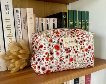Trousse de toilette matelassée personnalisable, motifs au choix