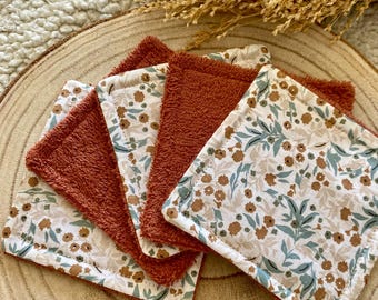 Lingettes lavables coton et éponge
