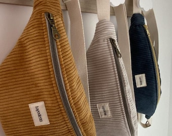 Sac banane en velours  – Cadeau  – Fait main