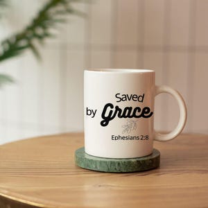 Saved by Grace Small Vinyl Decal (3–8 in) Christian Sticker Faith Wall Decal Laptop Mug