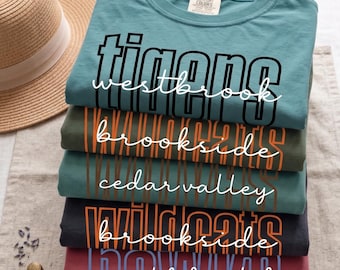 Custom Comfort Colors® School Spirit Shirt, Team Mascot Tee