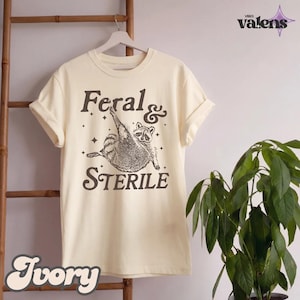 Feral and Sterile Raccoon Comfort Colors® Shirt, Funny Hysterectomy Post Surgery Tee