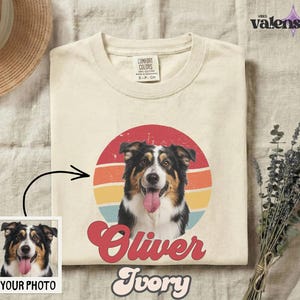 Custom Dog Photo Comfort Colors® Shirt, Personalized Your Dog Photo & Text Pet Lover Gift