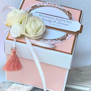 Tarjeta de boda personalizada con forma de caja explosiva, elegante regalo de boda, caja de regalo para dinero, recuerdo de boda hecho a mano, regalo personalizado para parejas.