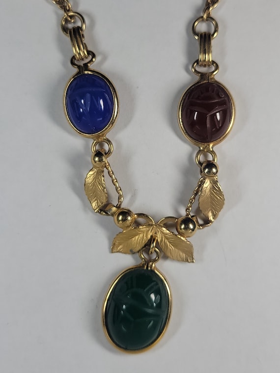 Vintage Gold Filled Scarab Necklace- Heirloom vintage - Won't tarnish or fade - Gift for her -  minimalist - unique