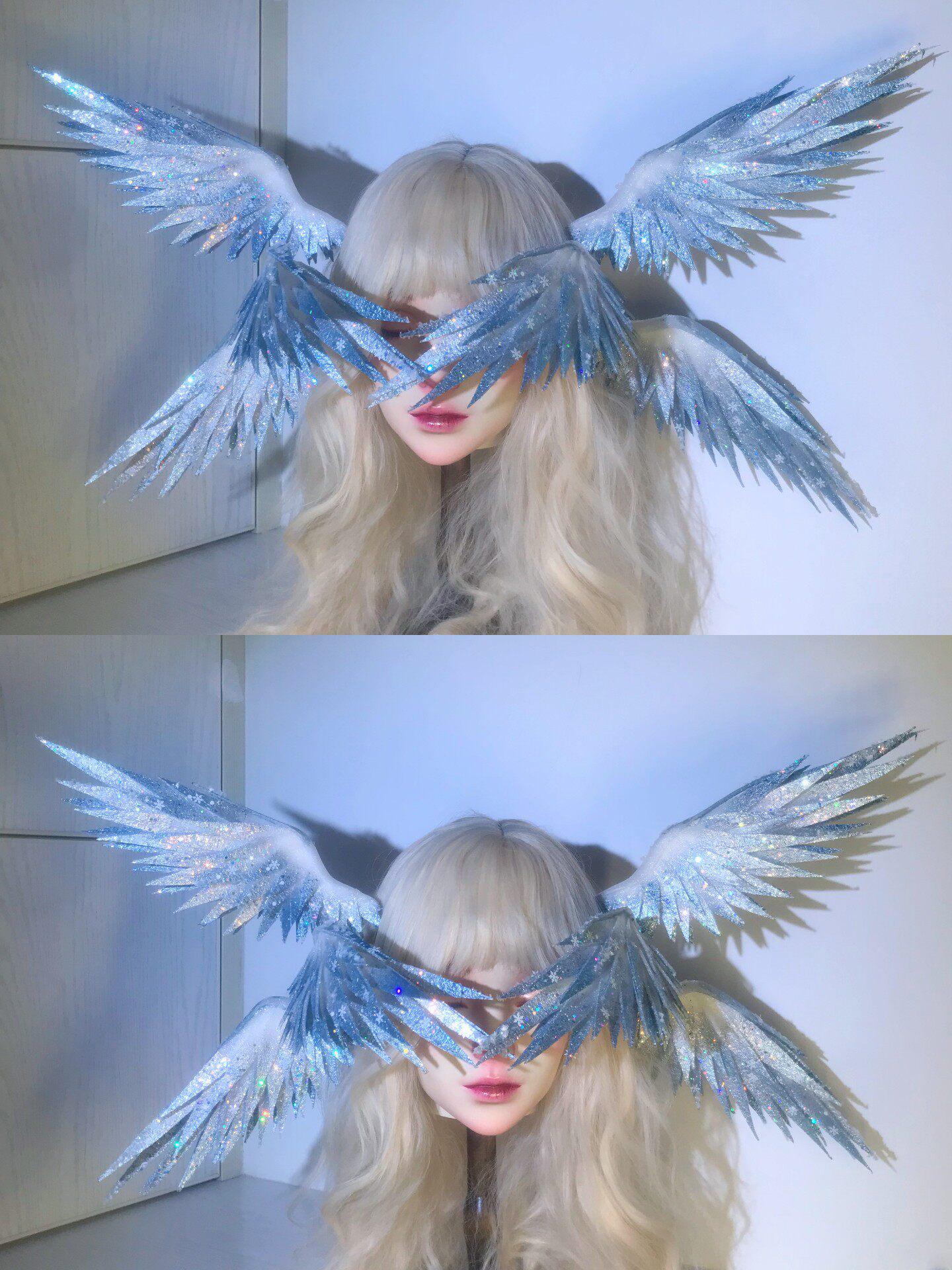 6x Blue Angel Wings lightweight Foam Anime Cosplay Prop Headpiece Hair Clips Angel Wing Headpiece - Etsy main image 2