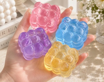 Squishy Stress Relief Fidget Toy, Soft Sensory Squeeze Cube, Anxiety Relief Toy, ADHD Fidget, Autism Sensory Toy, Desk Stress Ball Gift