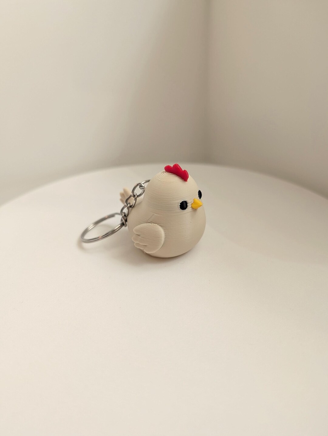 3D Printed Chicken Keychain – Tiny Farm Animal Charm, Cottagecore ...