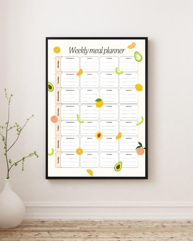 Minimalist Weekly Meal Planner Printable | Kitchen Planner PDF ...