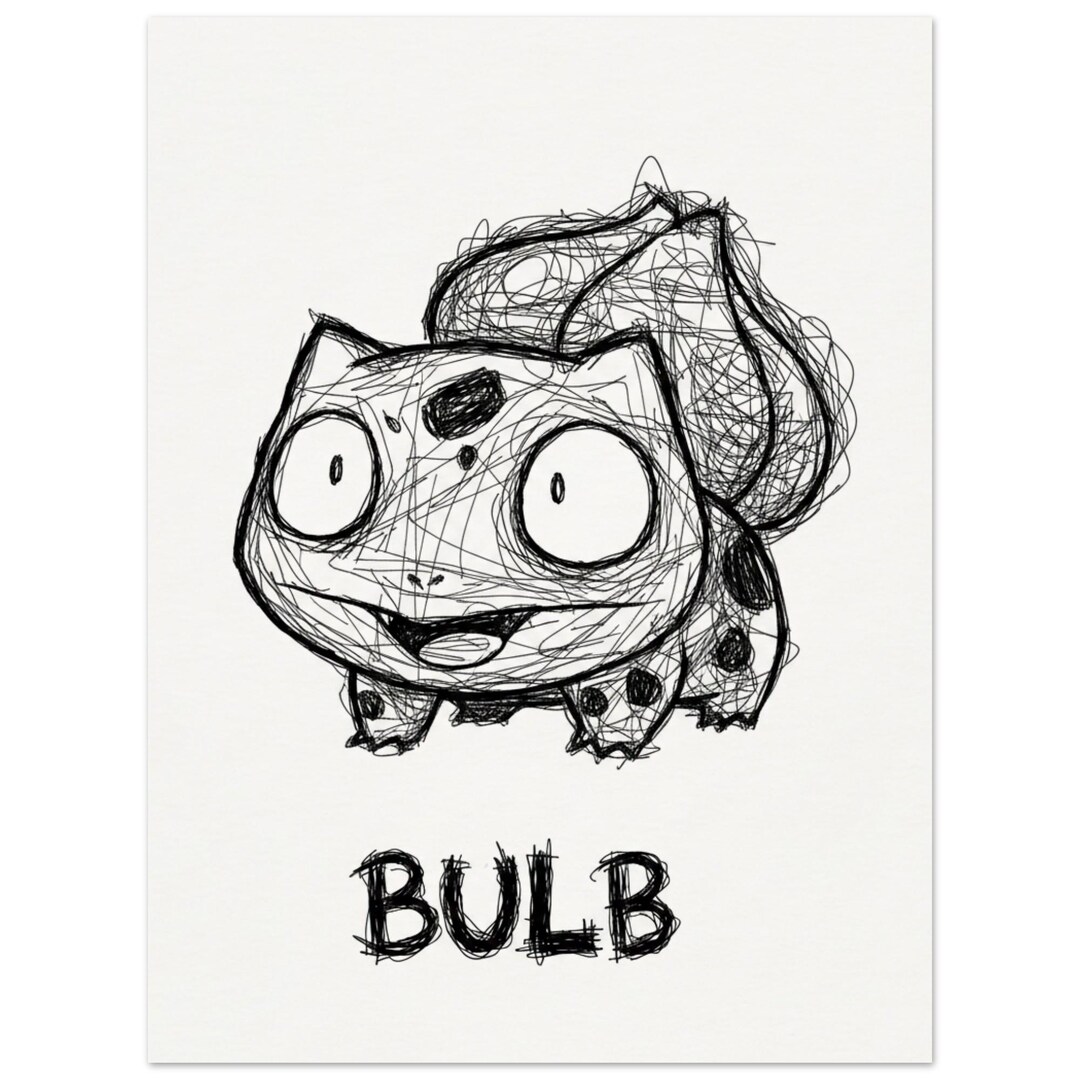 Bulbasaur Line Drawing - Etsy