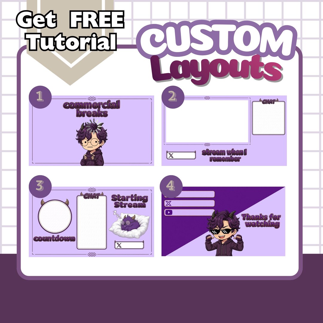 Custom Stream Overlay | Twitch Layout Pack | OBS Ready Streaming ...