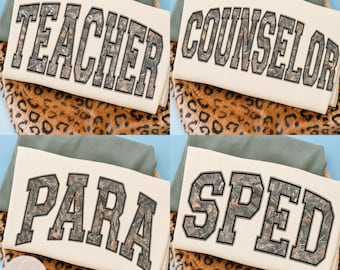 Camo Teacher PNG Bundle | Teacher Counselor Para SPED Sublimation Design | School Staff PNG Files | Digital Download