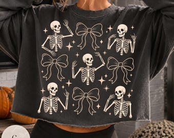 Skeleton Bow PNG, Halloween Skeleton PNG, Coquette Halloween PNG, Spooky Bow Png, Skeleton Shirt Design, Girly Halloween Sublimation