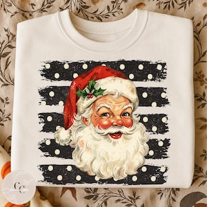Vintage Santa PNG, Retro Santa Claus PNG, Merry Christmas Sublimation Design, Distressed Santa Shirt PNG, Holiday Png Download