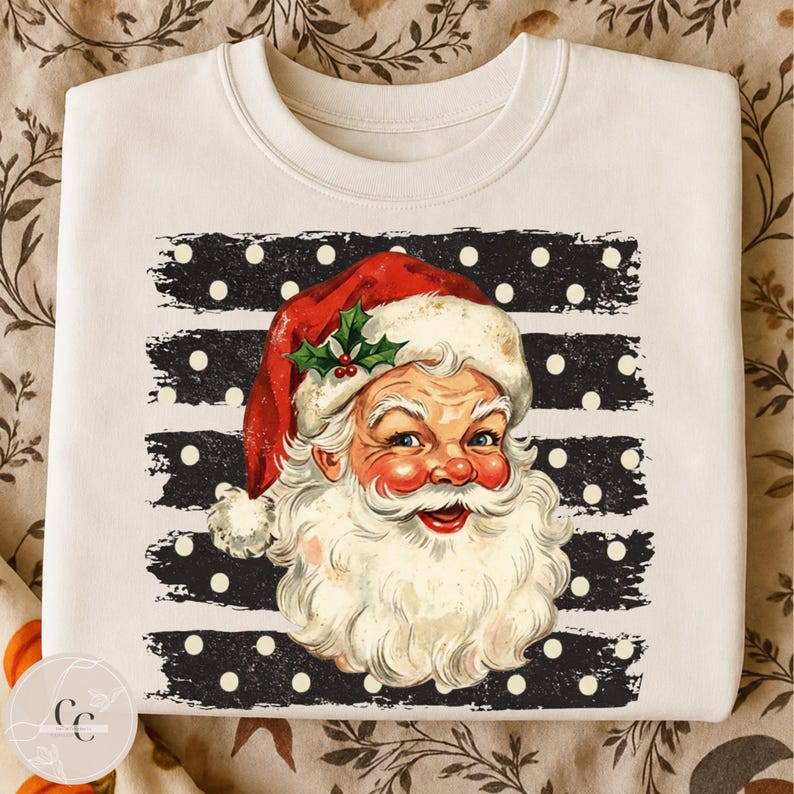 Vintage Santa PNG, Retro Santa Claus PNG, Merry Christmas Sublimation Design, Distressed Santa Shirt PNG, Holiday Png Download