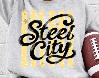 Steelers PNG, Pittsburgh Football PNG, Steelers Football Shirt Design, Pittsburgh Sports PNG, Game Day Png, Football Mom Png