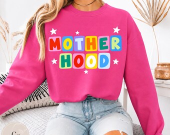 Motherhood PNG, Colorful Mother Shirt Design, Mom PNG, Motherhood Sublimation Design, Rainbow Mom Graphic, Mama PNG, Instant Download