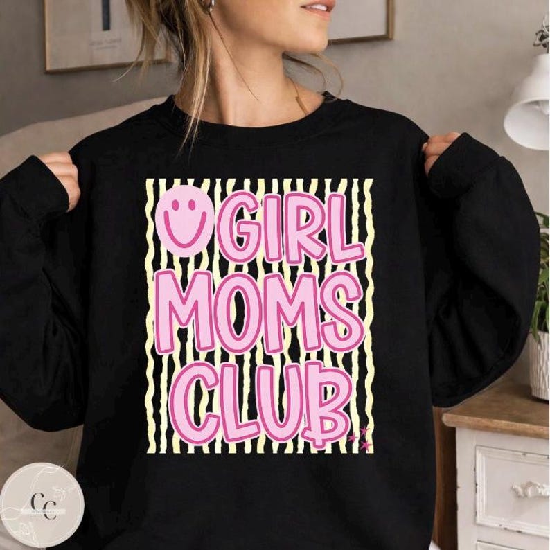 Girl Mom Shirt PNG, Girl Moms Club Shirt PNG, Mom of Girls Shirt, Girl Mama Tee, Cute Mom Shirt, Trendy Mom Tee, PNG Digital Download image 5