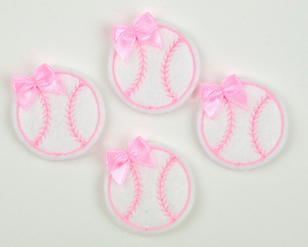 BASEBALL Embroidered Felt Embellishments / Appliques White Etsy