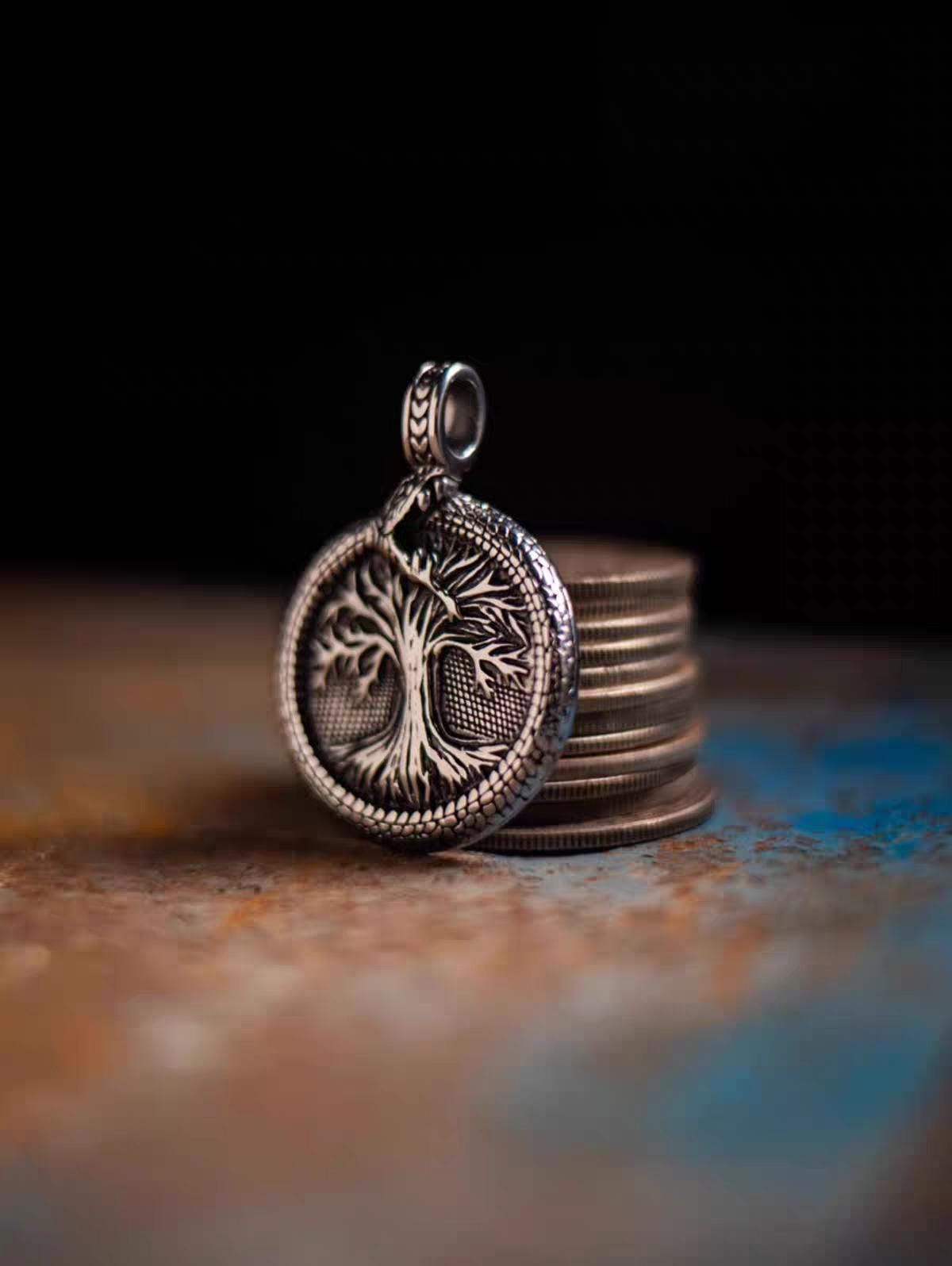 Collana Talismano Vichingo - Ciondolo Grande Cervo Nordico - Nuova Senza Etichette