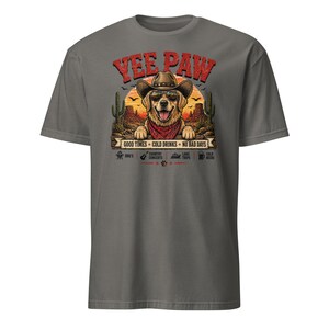 Yee Paw Dog Shirt, Funny Country Concert Tee, Western Cowboy Dog T-Shirt, BBQ Party Shirt, Summer Festival Outfit, Gift for Dog Lovers